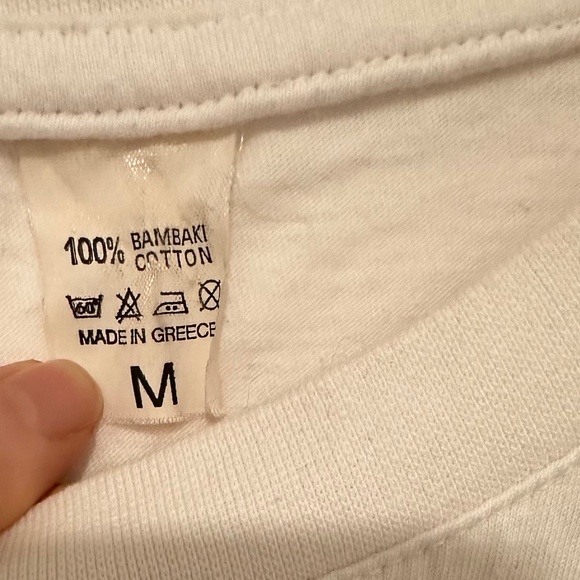 Santorini Greece Graphic Tee White Size Medium Cotton Short Sleeve Shirt - Picture 5 of 5